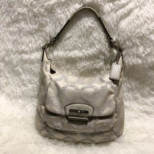 COACH Kristin Op Art Metallic Shoulder Bag.